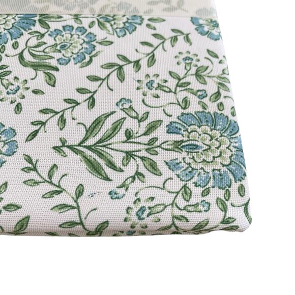 Rachel Roy Spring Floral Cloth Tablecloth 60x84 Green Blue White Easy Care NEW - Picture 5 of 10